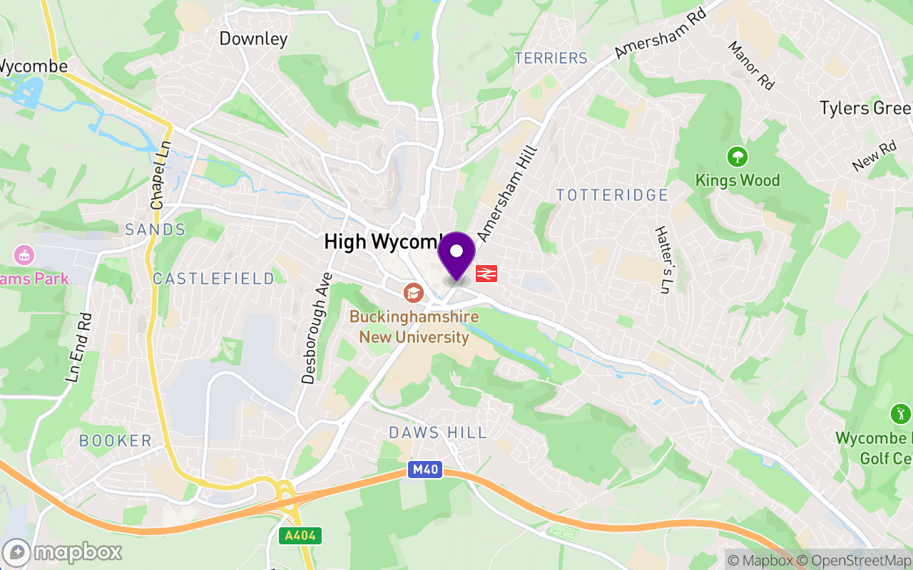 Map of High Wycombe