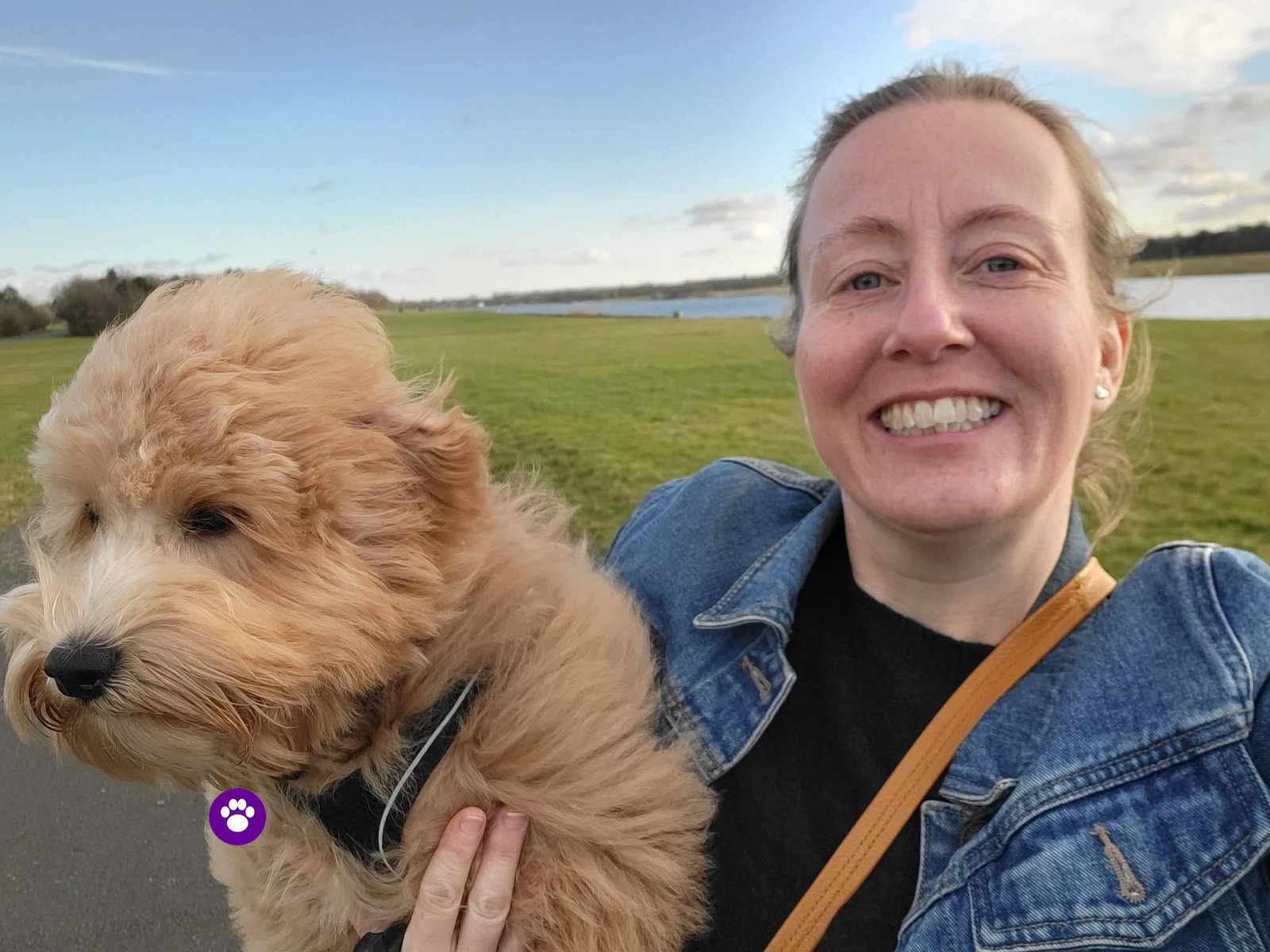 Louisa, Director and Midwife at No Perfect Parent Company, with her dog