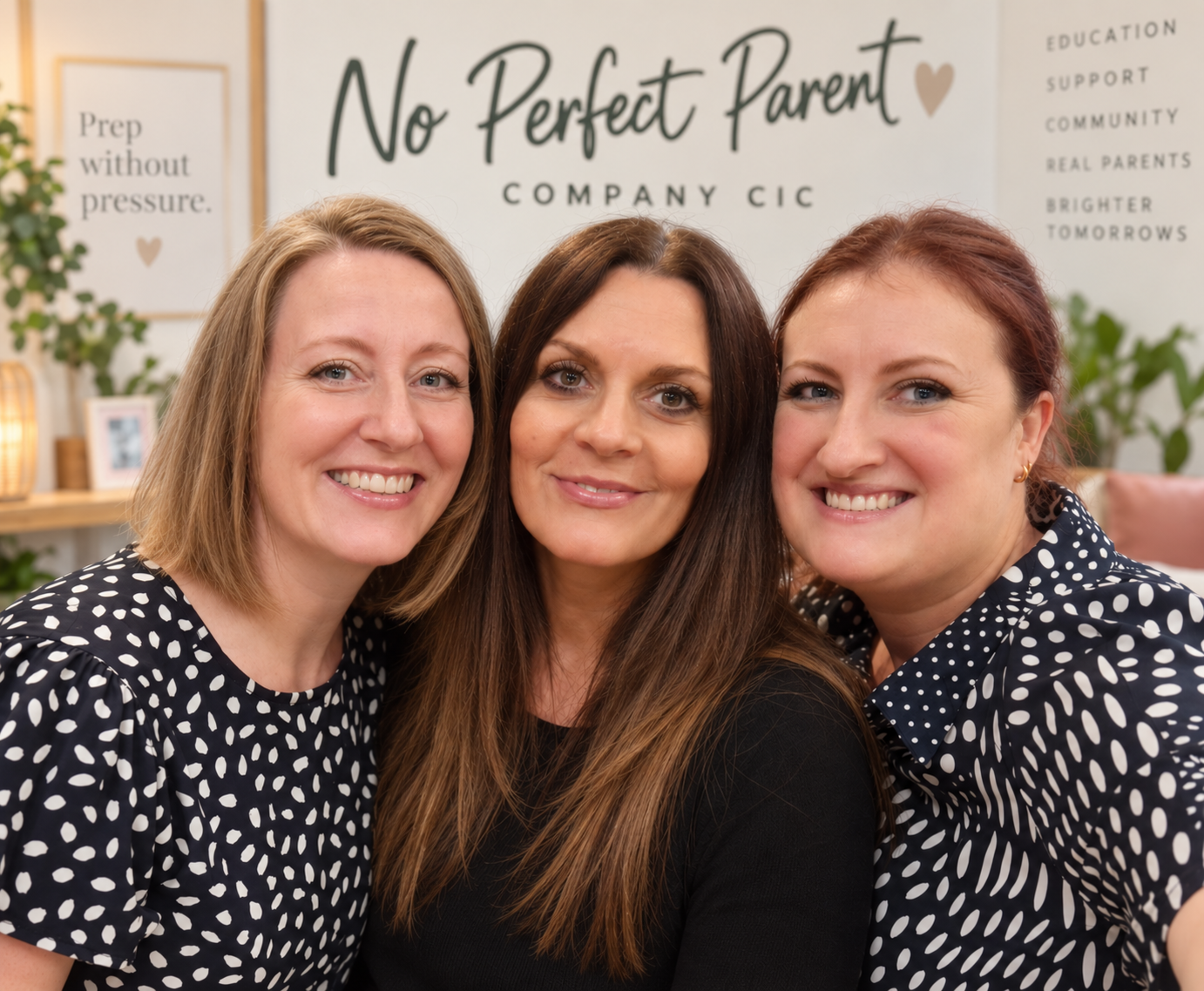 Louisa, Emma and Jodie, the founders of No Perfect Parent Company